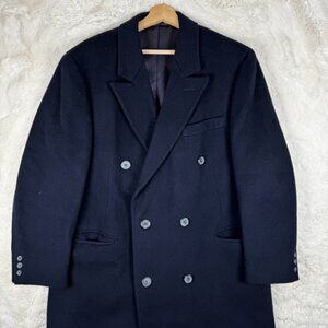 Vintage Sibley’s Private Collection Blue Full Length Wool Pea Coat Men’s 44R